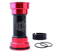 TANGSIYANG Bottom Bracket Bicycle Bike Ceramic Axis Bottom Bracket Press Fit BB Screw/Thread Type Tooth Plate(Press fit BB Red)