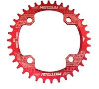 TANGSIYANG Chainring 104BCD Round Narrow Wide Chainring MTB Mountain Bike Bicycle 104BCD 32T 34T 36T 38T Crankset Tooth Plate Parts 104 BCD(36T,Red)