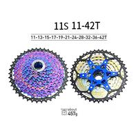 TANGSIYANG Speed Cassette 8 9 10 11 12 Speed MTB Cassette 40/42/50T Mountain Bike Sprocket Rainbow Bicycle Freewheel Flywheel(11S 42T Rainbow)