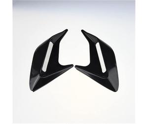 TANGTX Car Side Vent Decorative For Toyota Fortuner 2016-2022, Shark Gills Decal ABS Car Hood Vent Stickers Body Exterior Modification Accessories,Black/A