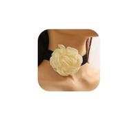 tanguan Flower Choker Necklace for Women Vintage Rose Flower Necklace Velvet Ribbon Camellia Floral Choker Necklaces Elegant Summer Necklace Jewelry for Retro Weddings 90s Costume Parties Holiday
