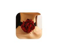 tanguan Flower Choker Necklace for Women Vintage Rose Flower Necklace Velvet Ribbon Camellia Floral Choker Necklaces Elegant Summer Necklace Jewelry for Retro Weddings 90s Costume Parties Holiday