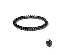 tanguan Hematite Bracelet for Men Women Natural Healing Stone Beads Bracelet Adjustable Stretch Bracelet Protective Bracelet Stylish Confidence Restore Inspirational Jewelry, 19cm, Stone, No Gemstones