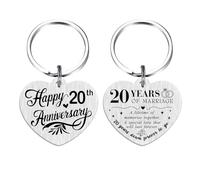 Tangvo 20th Anniversary Keychain - Happy 20 Years Wedding Anniversary Present