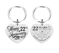 Tangvo 22nd Anniversary Keychain - Happy 22 Years Wedding Anniversary Present
