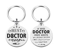 Tangvo Best Doctor Ever Gifts - A Wise Doctor Once Wrote Keychain - Funny Doctor Graduation Gift Ideas 2024