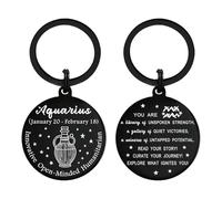 Tangvo Zodiac Sign Gifts - 12 Constellations Keychain - Zodiac Birthday, Astrology Lovers Presents