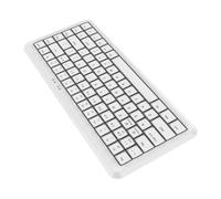 Tangxi 2.4G Wireless Keyboard, Bluetooth 5.1 84 Keys Silent Keyboard with USB Receiver and Numeric Pad, for Laptop PC Desktop Chromebook (White)