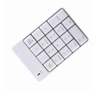 Tangxi 2.4GHz Wireless USB Numeric Keypad, 18 Keys Mini Digital Keyboard with Plug Play Receiver Cable Connection, for Notebook Laptop PC (White)