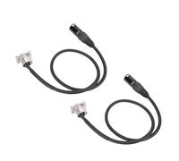 Tangxi 2 Pcs XLR Pass Through Cable, D Type Panel Mount (Black)