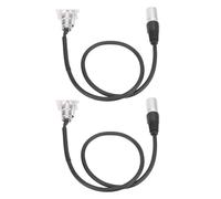 Tangxi 2 Pcs XLR Pass Through Cable, D Type Panel Mount (Silver)