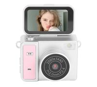 Tangxi 2K Digital Camera, 2MP High Definition Selfie Vlog Camera with 1.47 Inch 180° Flip Color Screen, Portable Compact Retro with Flash for Travel (pink)