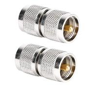 Tangxi 2pcs PL259 UHF Male to Male Connector Connector RF Coaxial Coaxial Adapter, 50ohms UHF Male to UHF Male Connector