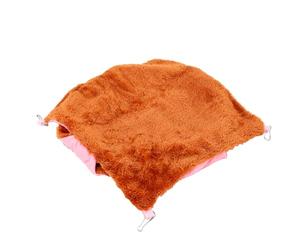 Tangxi 3 Tier Ferret Rat Hammock Soft Multifunctional Nesting Space for Small Pets Hanging in Cages Plush Fabric (Pink)
