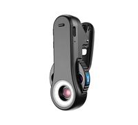 Tangxi 40X 80X 120X Phone Microscope Lens 4-Level Zoom Wheel 3-Second Switching 92+ CRI Dual Light Portable Microscope with Universal Clip for Smartphones Tablets Fabric Jewelry