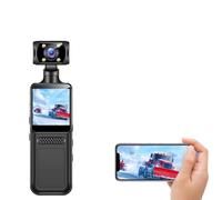 Tangxi 4K Body Camera with Audio and Video Recording, 180° Rotation, WiFi FHD Mini Handheld Body Worn Cam Portable Small Personal Camcorder Sport Action Outdoor Video Recorder