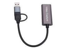 Tangxi 4K HDMI Video Capture Card, USB Type C Dual Output Interface Ultra Low Latency Plug and Play HD Recorder for Live Streaming Game Recording Teaching Web Conference