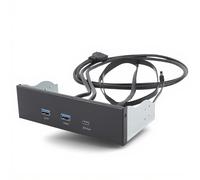 Tangxi 5.25 Inch Front Panel USB Hub, 20Gbps USB3.2 Gen 2x2 Internal USB C Hub, 2xUSB A & TypeC, 3 Ports Front Panel to Motherboard 19Pin Connector Cable