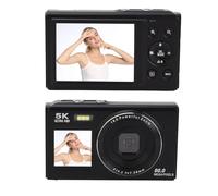 Tangxi 5K Digital Camera, 80MP UHD Dual Screen WiFi Selfie Camera with 18X Digital Zoom, Auto Focus & Built in Flash, Portable Vlog Camera for Travel, Gift for Beginners (32GB)