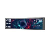 Tangxi 9.2 Inch Computer Secondary Screen, CPU Temperature Monitor Landscape Portrait Mode Dynamic Video Theme FHD 1920x462 Display for PC CPU GPU Temperature (Black)