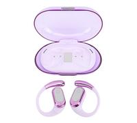 Tangxi AI Translation Earbuds, 3 in 1 Wireless Smart Noise Reduction Headphones Real Time 164 Language Translator, for Travel Business Study Open Type (Violet)