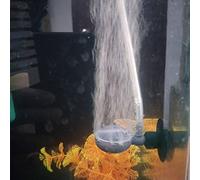 Tangxi Aquarium Bubble Booster, Extra Light Adjustable Bubble Size for Fish Tank, Air Pump Accessory, Long Service Life, Black Plastic Material