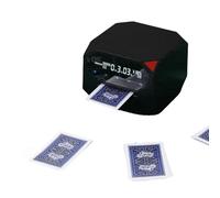 Tangxi Automatic Card Shuffler and Dealer 2-in-1, Electric Shuffling and Dealing Machine All in One, Battery Operated & Rechargeable, 360°/180° Rotation, for 2-8 Players (Black)