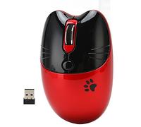 Tangxi BT5.1/2.4GHz Wireless Mouse Silent Click Adjustable DPI Girl Office Mouse for Working Family (Red)
