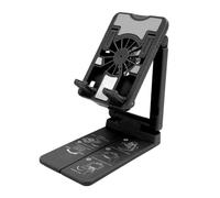 Tangxi Cell Phone Stand with Phone Cooler, 2S Fast Cooling Desktop Cell Phone Holder Mount, Phone Clip, Low Noise, Compatible with Phones From 62 Mm to 80 Mm (Black)
