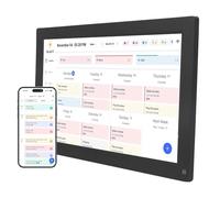 Tangxi Digital Calendar, 15.6 Inch Touch Screen Wall Mount Smart Family Planner with Interactive Chore Chart, for Home Office Kitchen Scheduling (UK Plug)