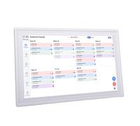 Tangxi Digital Calendar, 18.5 Inch LCD Touch Screen 1080P Full HD Electronic Planner with WiFi Sync, for Family Organization White (UK Plug)
