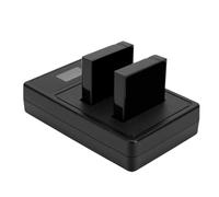 Tangxi Digital Camera Battery and Charging Hub with LED Screen Dual Slots Type C Micro USB, 2 X 1500mAh Batteries for F40fd F45fd F47fd D-LUX3 Caplio R3 GR