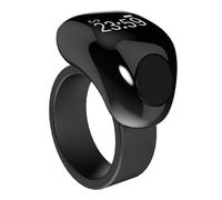 Tangxi Digital Counter Prayers Reminder Ring, Waterproofing Bluetooth 5.1 Adjustable Smart Alarm Tasbih Counter Ring with 0.49 Inch Organic Light Emitting Diode (18&20mm)