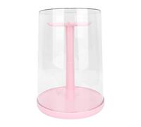 Tangxi Doll Rotating Clear Display Case High Transparency 360° Rotating Design Dust Protection Transparent Doll Storage Box for Collection (Roseate)