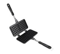 Tangxi Double Sided Waffle Maker Non Stick Pan with Long Handle | Aluminum Construction, Heat Insulated Grip, Easy Clean , Camping Party Baking Tool