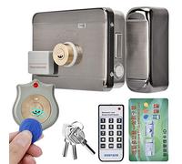 Tangxi Electronic Door Lock, DC 12V Electronic Access Intelligent Door Lock with Remote Control System+ID Double Head+4 Modes Unlock Way for Home/Office
