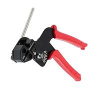 Tangxi Heavy Duty 304 Stainless Steel Cable Tie Gun Kit, 100 PCS 200LBS Tensile Strength Ties with Cutting Tool, for Chain Link Fence Wire Mesh Exhaust Pipe Cable Bundling (Red)