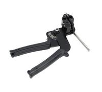 Tangxi Heavy Duty 304 Stainless Steel Cable Tie Gun Kit, 100 PCS 200LBS Tensile Strength Ties with Cutting Tool, for Chain Link Fence Wire Mesh Exhaust Pipe Cable Bundling (Black)