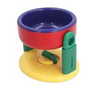 Tangxi Height Adjustable Anti Tip Raised Pet Food Bowl for Better Posture & Mess Free Dining, for Indoor Pets, Plastic