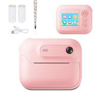 Tangxi Instant Print Camera for Kids, 2.4" Screen 1080P HD Video Digital Camera with 3 Rolls Print Paper, MP3 & Game Player for Girls Boys (Pink)