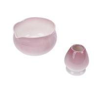 Tangxi Matcha Bowl and Whisk Holder Ceramic Set Durable for Daily Use with Convenient Microwave and Dishwasher Safe for Tea Enthusiasts Elegant Addition for Afternoon Tea Moments (Gradient Purple)