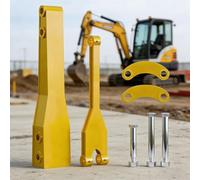 Tangxi Mini Excavator Arm Extension for 0.8-2 Ton Machines, Heavy Duty Steel Small Excavators Accessories Quick Attach for Quick Digging of Trenches, Yellow