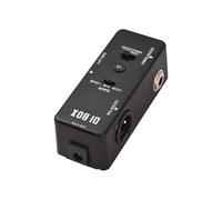 Tangxi Mini Guitar DI Box Effector Ultra-Low Distortion Gain Switch for Signal Strength Adjustments Black Metal for Electric Guitarists