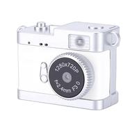 Tangxi Mini Keychain Camera, Keychain Digital Camera with 0.96in Screen, HD Retro Portable Video Recording LED Light 5 Filters for Travel Study Recording (Space White)