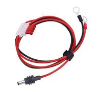Tangxi O Ring DC Charging Cable, Rubber Copper O Ring Terminal to DC Plug Power Cord with Fuse, for Dish Antenna RV Boat Off Grid Setup (- #11)