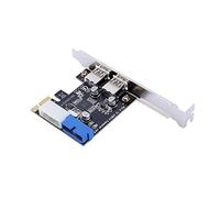 Tangxi PCI-E to USB 3.0 Expansion Card, 2-Port USB Port Card with Internal 20-Pin Connector, Super Speed Up to 5Gbps, No Additional Power Supply for XP/Vista/7/8/10