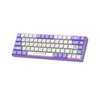 Tangxi Portable 60% Mechanical Gaming Keyboard, LED Backlit Compact 68 Keys Mini Wired Office Keyboard with Blue Switch, for Laptop PC Mac (Blue Switch - Purple White)