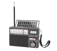 Tangxi Portable AM FM SW Radio, Retro Bluetooth Speaker, 1200mAh Rechargeable Battery Solar Charging Memory Card & USB Flash Drive Playback for Home Outdoor Camping