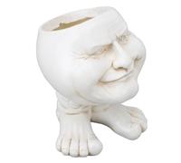 Tangxi Resin Flower Pot, Retro Old Man Planter Pot, Fine Workmanship, for Outdoor and Patio (Type 1)