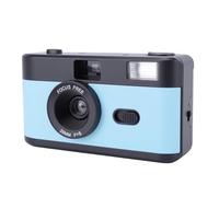 Tangxi Reusable 35mm Film Camera Use,F/8 Lens 1/120s Shutter Speed Retro with Flash and 27 Color Films Creative Gifts Vintage Film Camera with Flash, for Kids and Adults (Black Blue)